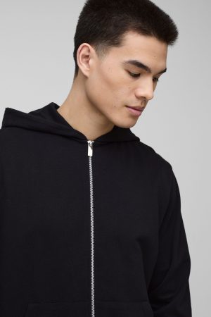 260GSM Loopback Basic Regular Fit Zip Through Hoodie and Relaxed Fit Short Set
