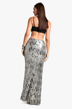 Multi Sequin Maxi Skirt