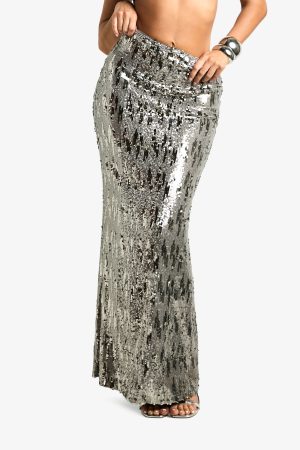Multi Sequin Maxi Skirt