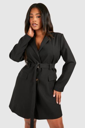Plus D-ring Utility Blazer Dress