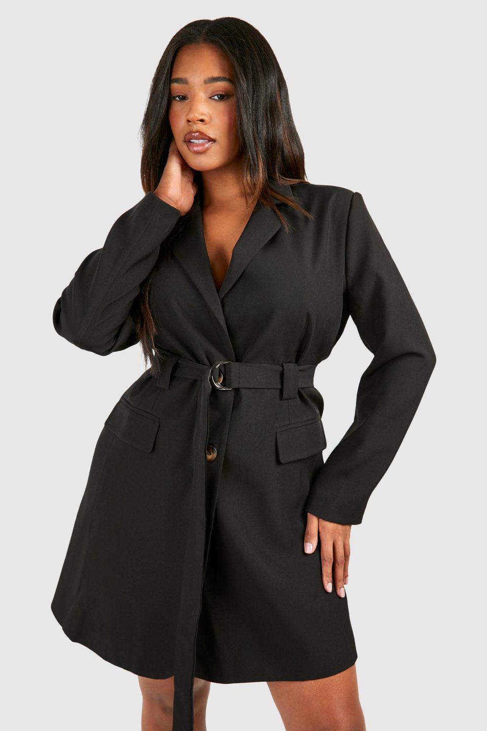 Plus D-ring Utility Blazer Dress