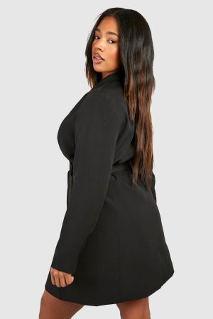 Plus D-ring Utility Blazer Dress