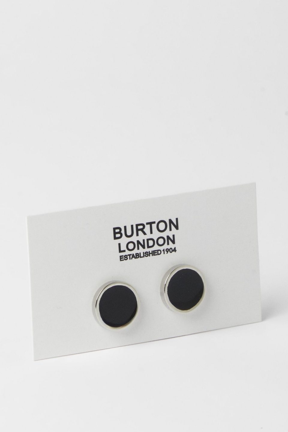 Black And Silver Circle Cufflinks