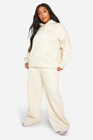 Plus DSGN Studio Sport Puff Print Straight Leg Jogger