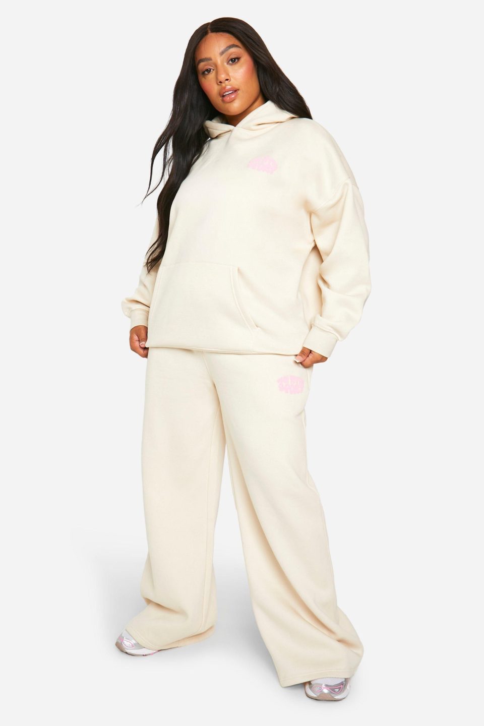 Plus DSGN Studio Sport Puff Print Straight Leg Jogger