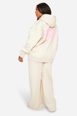 Plus DSGN Studio Sport Puff Print Straight Leg Jogger