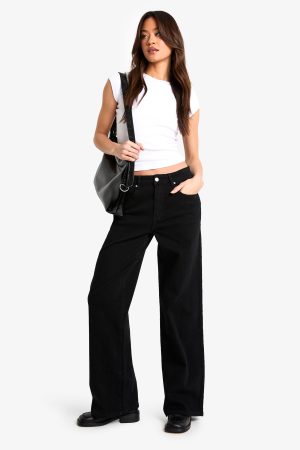 The Tall Mid Waist Wide Leg Jean