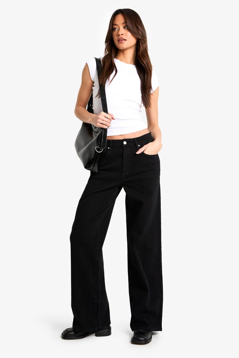 The Tall Mid Waist Wide Leg Jean