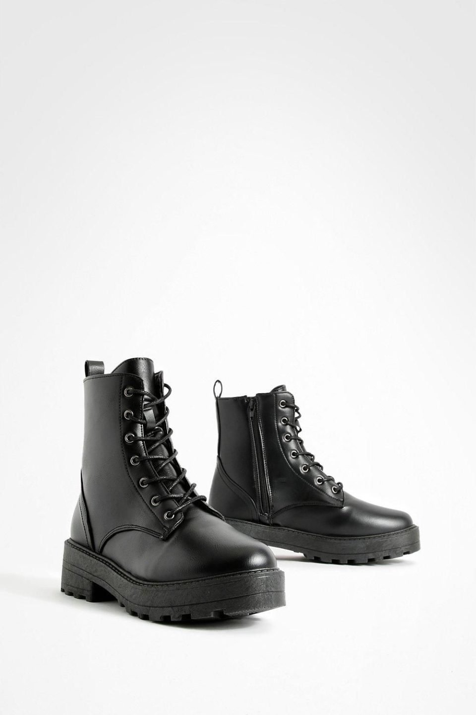 Lace Up Chunky Hiker Boots