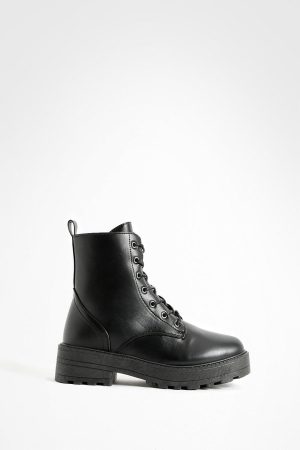 Lace Up Chunky Hiker Boots
