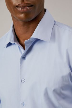 Blue Regular Fit Easy Iron Shirt