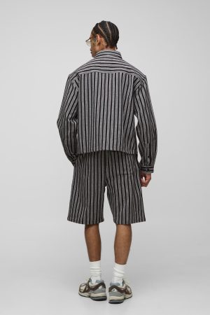 Stripe Relaxed Fit Short