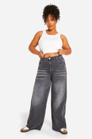 Plus Oil Washed Denim Jean