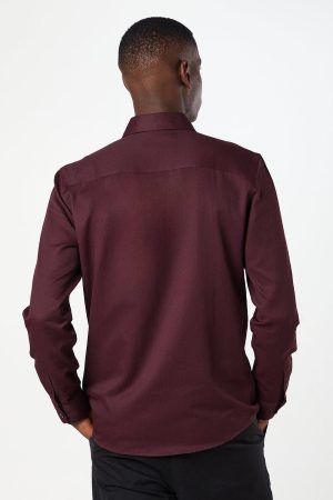 Textured Stripe Long Sleeve Shirt