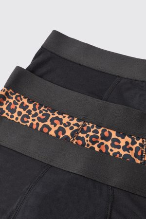 3 Pack Leopard Printed Boxers