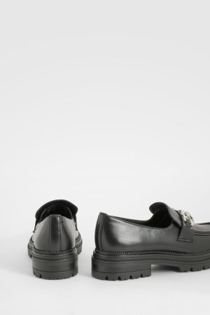 Metal Trim Detail Chunky Loafers