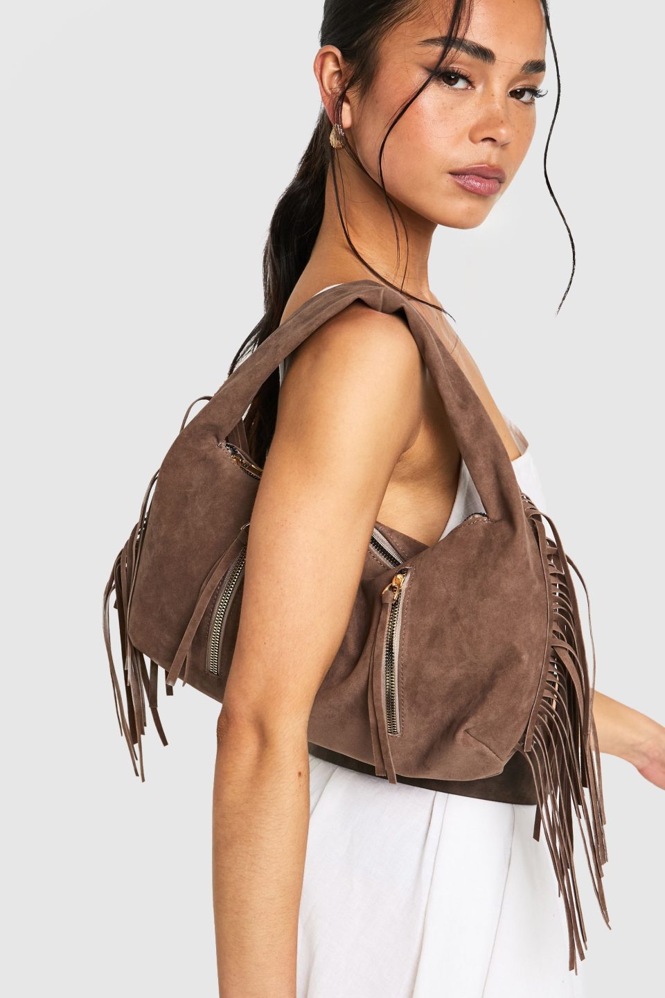 Faux Suede Slouchy Grab Bag