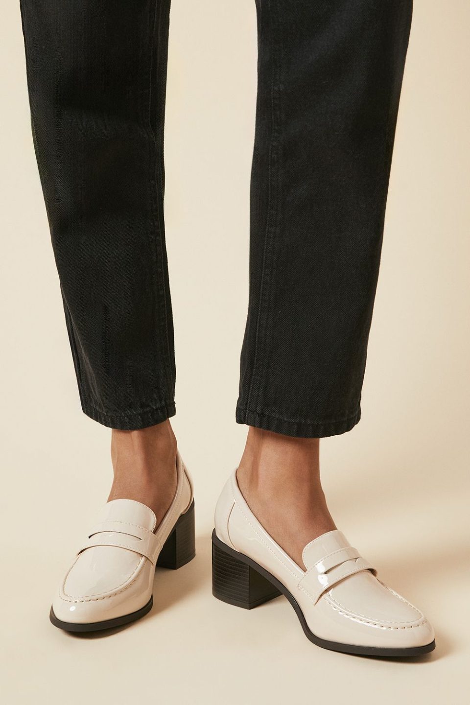 Lora Patent Heeled Loafers