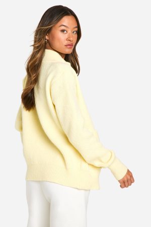 Tall Zip Through Knitted Cardigan