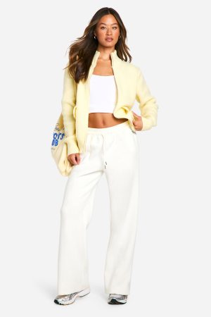 Tall Zip Through Knitted Cardigan