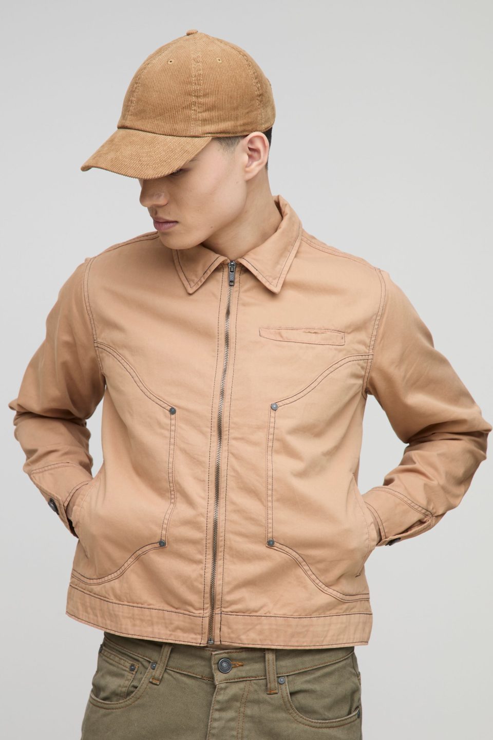 Regular Fit Twill Cut & Sew Jacket
