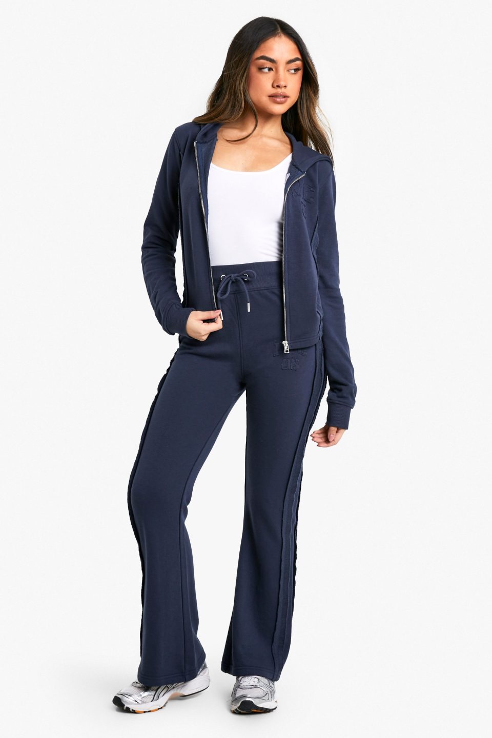NYC Applique Zip Through Shrunken Tracksuit