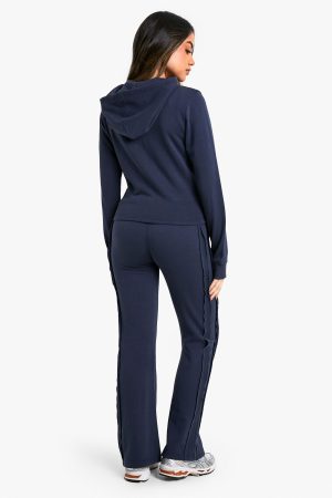 NYC Applique Zip Through Shrunken Tracksuit