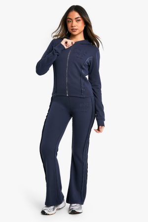 NYC Applique Zip Through Shrunken Tracksuit