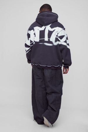 Plus Washed Ripstop Pleat Knee Parachute Pants