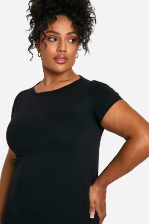 Plus Cap Sleeve Midaxi Column Dress