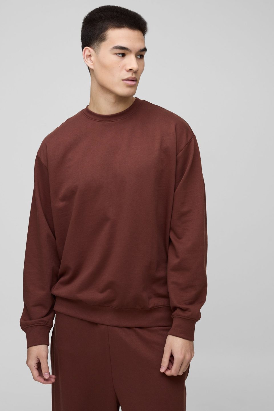 260GSM Loopback Basic Oversized Crew Neck Sweatshirt