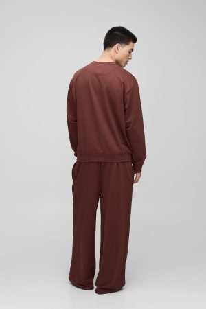 260GSM Loopback Basic Oversized Crew Neck Sweatshirt