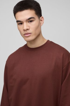 260GSM Loopback Basic Oversized Crew Neck Sweatshirt