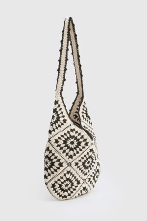 Patchwork Crochet Shoulder Bag