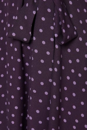 Petite Berry Spot Long Sleeve Wrap Midi Dress