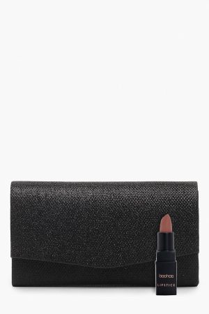 Glitter Envelope Clutch Bag and Chain