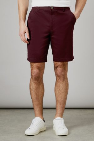 Burgundy Classic Chino Shorts