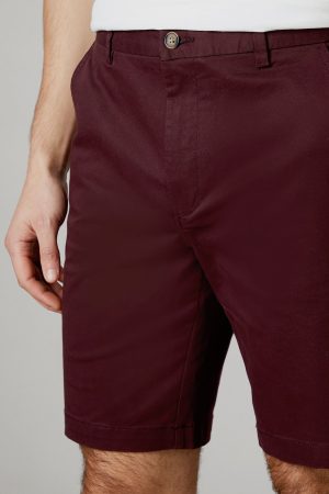 Burgundy Classic Chino Shorts