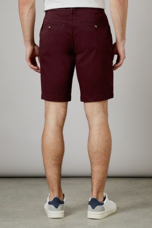 Burgundy Classic Chino Shorts