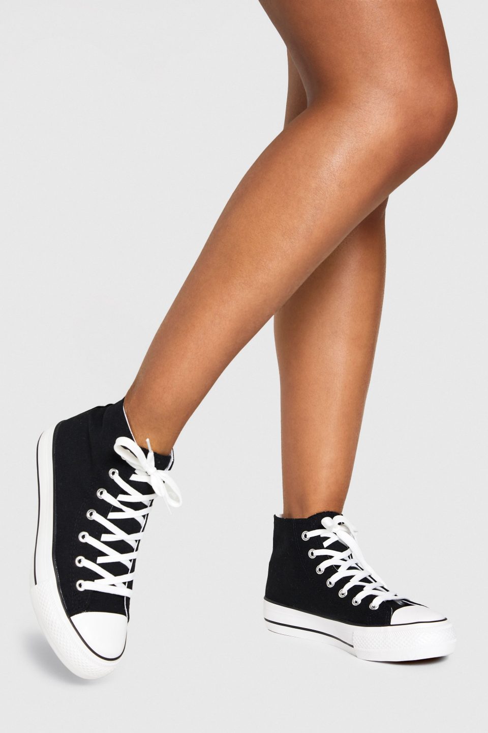 High Top Platform Lace Up Trainers