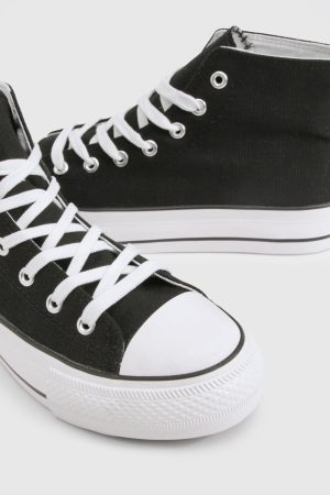 High Top Platform Lace Up Trainers