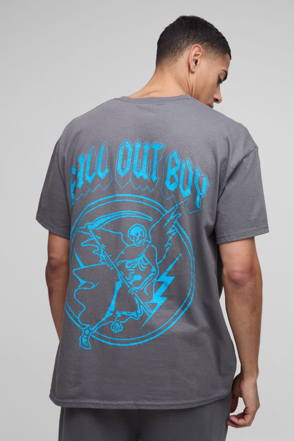 Oversized Fall Out Boy Band License Printed T-Shirt