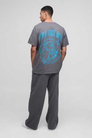 Oversized Fall Out Boy Band License Printed T-Shirt