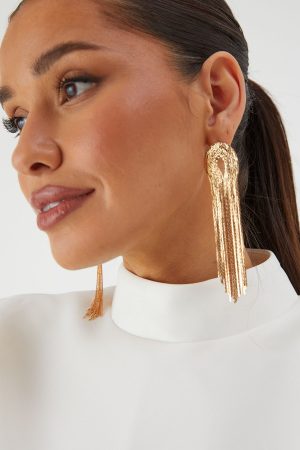 Statement Drop Chainmail Earrings