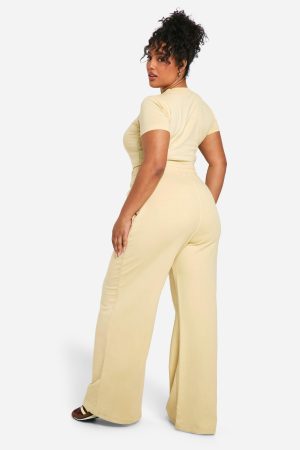 Plus Premium Butter Wide Leg Joggers