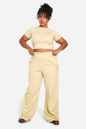 Plus Premium Butter Wide Leg Joggers