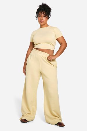 Plus Premium Butter Wide Leg Joggers