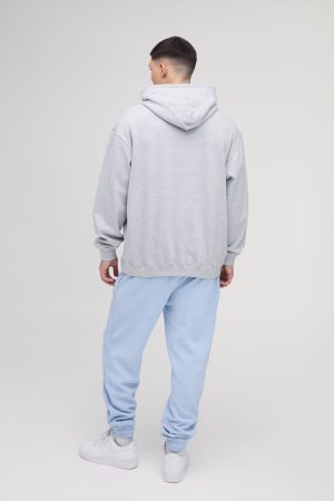 Oversized Worldwide Hi-Lo Washed Hooded Tracksuit