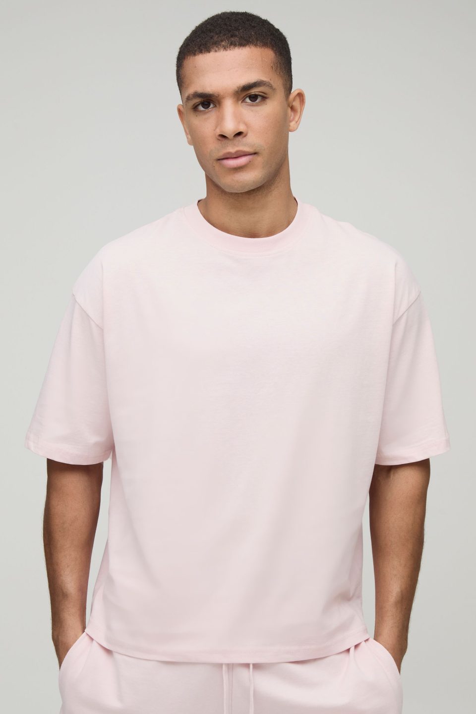 Basic Oversized Boxy Crew Neck T-shirt