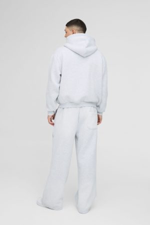 Oversized Boxy Official Crackle Print Spray Wash Wide Leg Tracksuit
